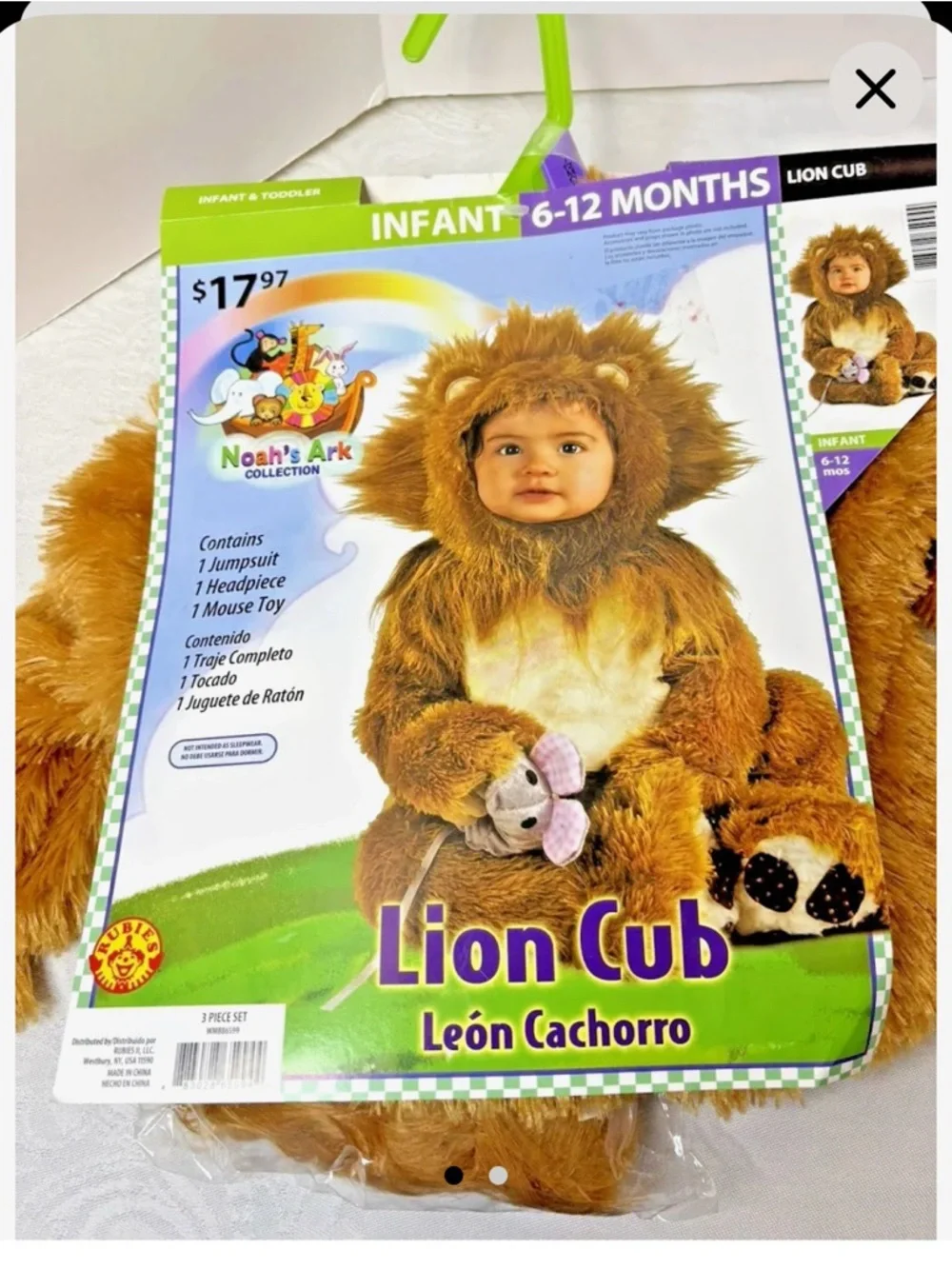 Rubie's Lion Cub Infant Costume - Brown and Cream *** - Picture 1 of 6